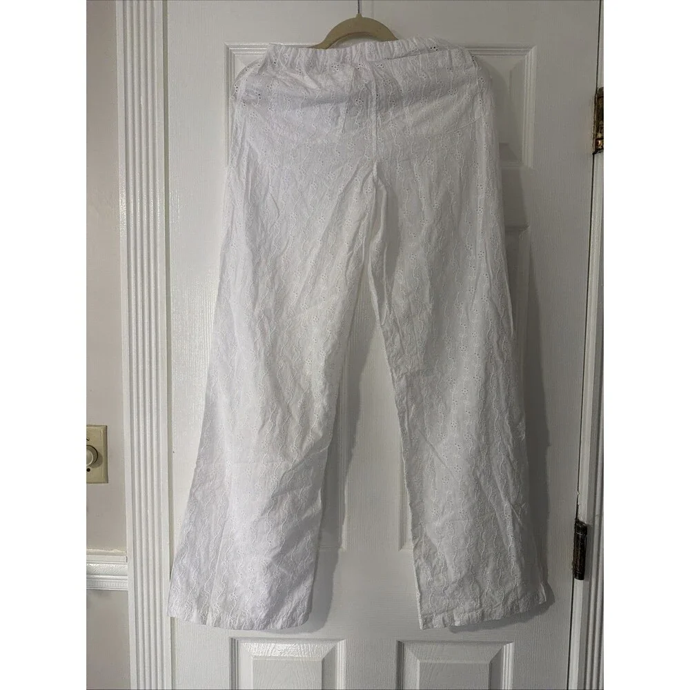 Frankies Princess Eyelet Pants White XS